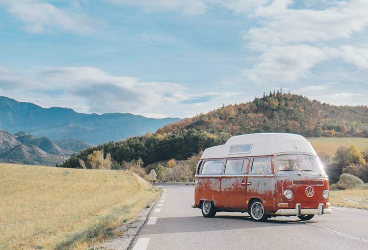 Classic hippie vans for van life